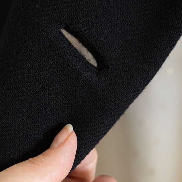 Kate Spade Dorothy Coat Bow Neck Black Wool Mod Mid Century Retro Classic jacket - Picture 6 of 15